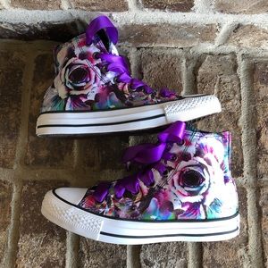 Converse All Star Dead Floral satin high top